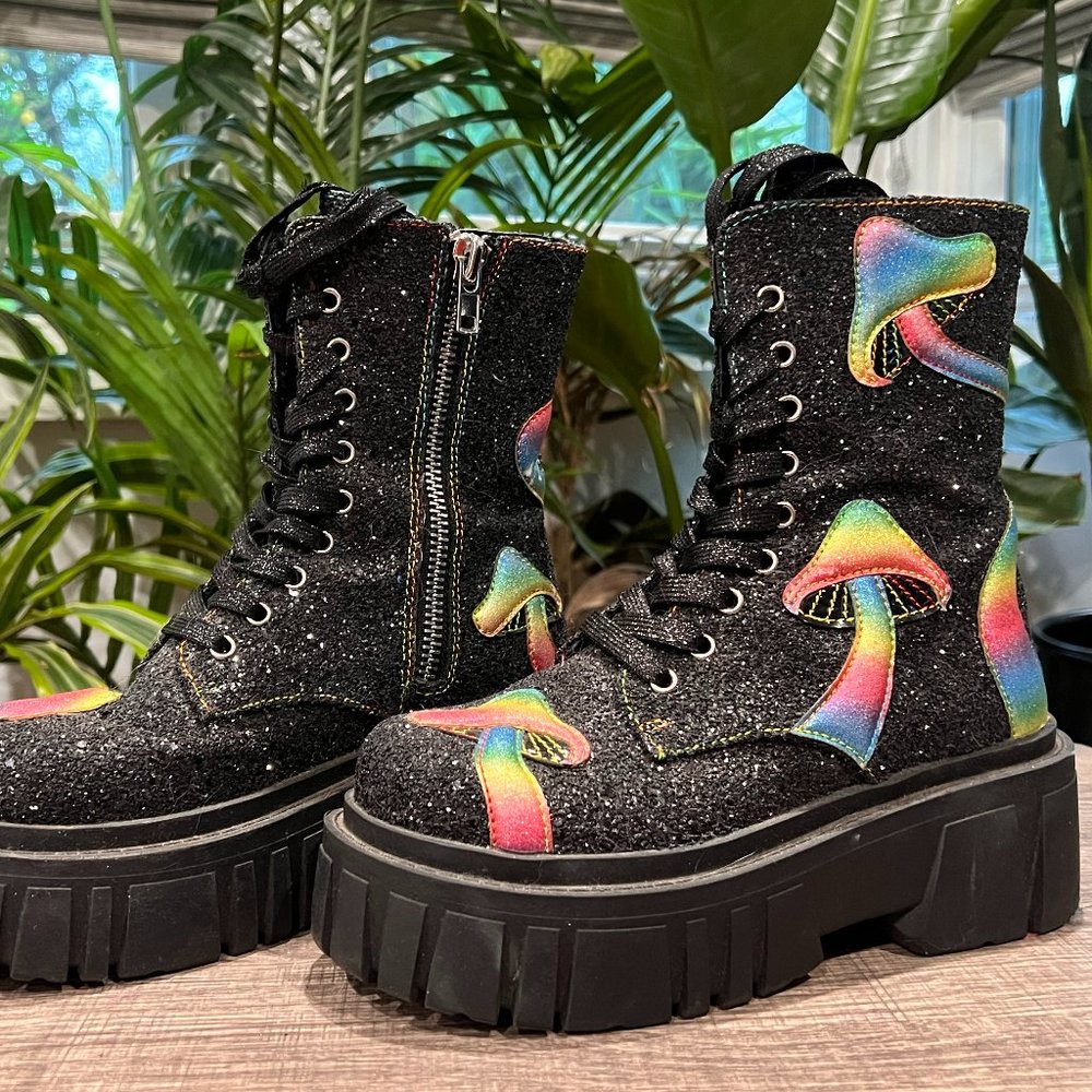 Trippy Twilight Combat Boots